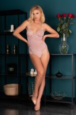 Body Agimin LC 90615 Dahila Pink Różowy Collection LivCo Corsetti Fashion