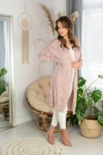 Kardigan Żakiet Marynarka Loriga Dirty Pink