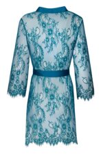 Bluebird Turquoise/Turkusowy damski szlafrok koronkowy LivCo Corsetti Fashion