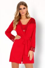Zmysłowa Koszulka Damska Mishkata LC 90468 Tangerinne Red Czerwony CollectionLivCo Corsetti Fashion