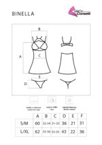 Zmysłowa Koszulka Damska i Stringi Binella For The Senses Black Czarny Collection LivCo Corsetti Fashion