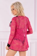 Zmysłowy komplet Miloviss LC 90454 Pink Różowy LivCo Corsetti Fashion