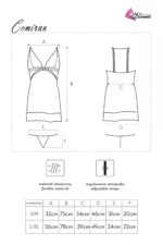 Koszulka Damska i Stringi Comiran Black LC 90572 XX Corall Black Czarny Collection LivCo Corsetti Fashion