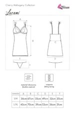 Zmysłowa Koszulka Damska i Stringi Lucami LC 90563 Cherry Mahogany Claret Bordowy Collection LivCo Corsetti Fashion
