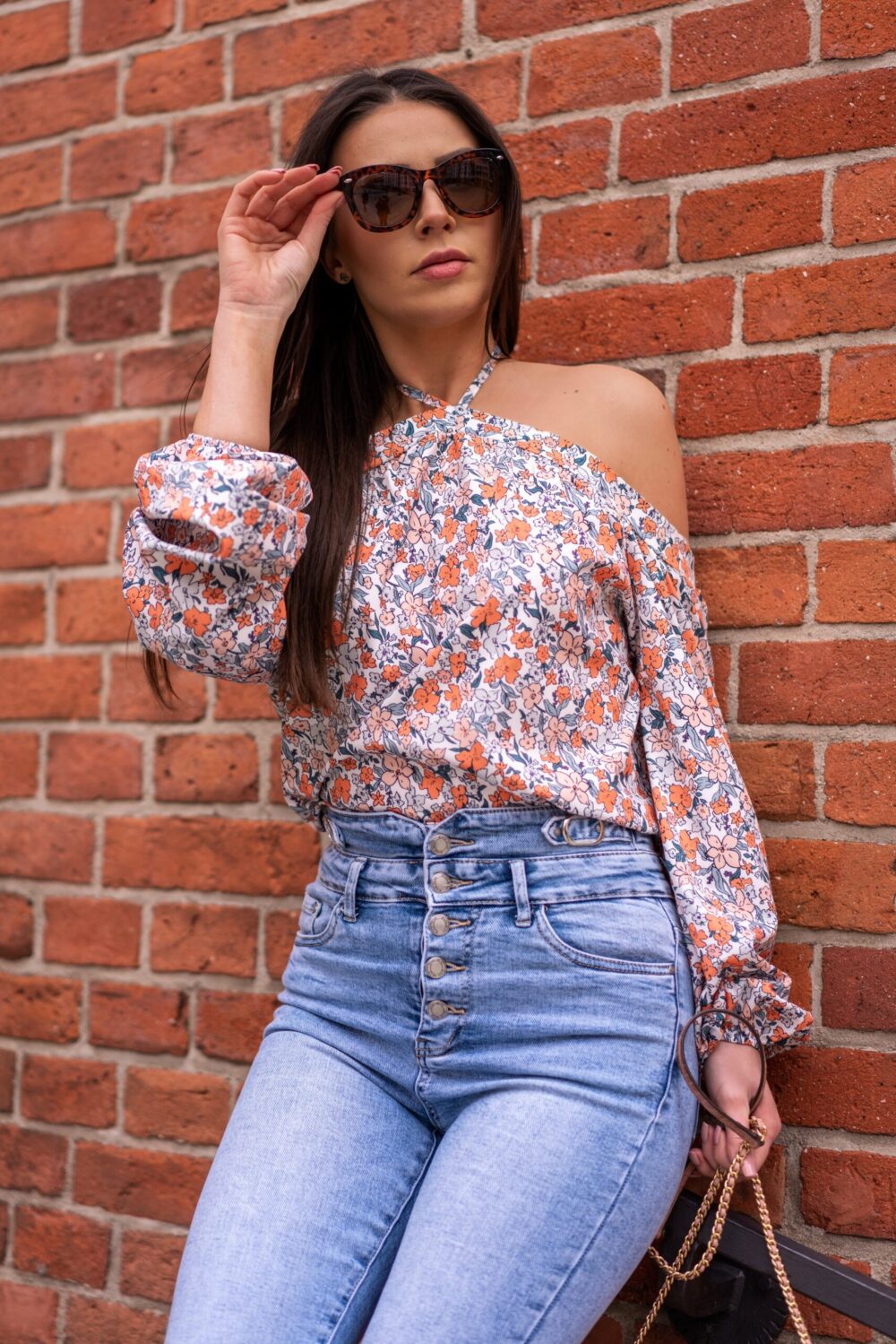 Bluzka Floral Orange