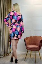 Merribel elegancka sukienka z motywem kwiatów Kolenia Różowa/Pink